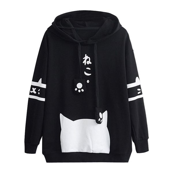 women sweatshirt women 2019 autumn cat printed harajuku hoodie sweatshirt ladies long sleeve pullover jumper sudadera muje, Black
women sweatshirt women 2019 autumn cat printed harajuku hoodie sweatshirt ladies long sleeve pullover jumper sudadera muje, Black