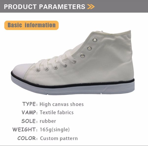 customized men's vulcanized shoes classic high teen boys flats canvas shoes 3d cool skull print men leisure rubber shoes, Black
customized men's vulcanized shoes classic high teen boys flats canvas shoes 3d cool skull print men leisure rubber shoes, Black