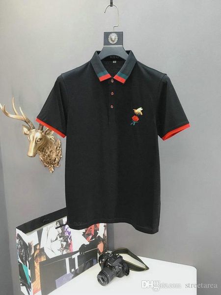 new summer t polo shirt for men with branded bee rose designer shirts luxury short sleeve tshirt brand mens clothing tee m-3xl, White;black
new summer t polo shirt for men with branded bee rose designer shirts luxury short sleeve tshirt brand mens clothing tee m-3xl, White;black