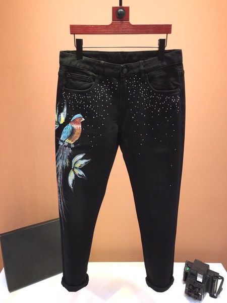 men's jeans ah1272 fashion 2021 runway luxury european design party style clothing, Blue
men's jeans ah1272 fashion 2021 runway luxury european design party style clothing, Blue