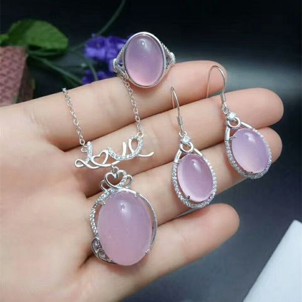 new s925 silver-encrusted jade love necklace jade myelin pendant ring earrings three-piece set of jewelry, Black
new s925 silver-encrusted jade love necklace jade myelin pendant ring earrings three-piece set of jewelry, Black