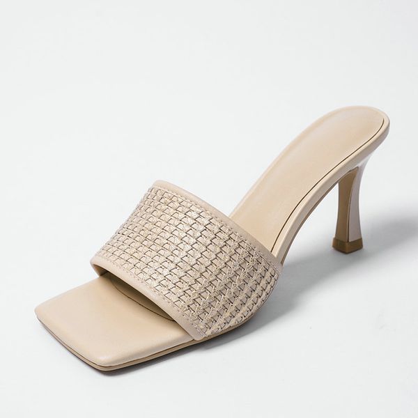 new weave leather slippers woman outdoor open toe soft summer beach slippers tow heel casual women shoes slides, Black
new weave leather slippers woman outdoor open toe soft summer beach slippers tow heel casual women shoes slides, Black