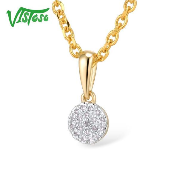 vistoso gold pendants for women authentic 14k 585 yellow gold small round circle sparkling diamond necklace pendant fine jewelry cx200611, Silver
vistoso gold pendants for women authentic 14k 585 yellow gold small round circle sparkling diamond necklace pendant fine jewelry cx200611, Silver