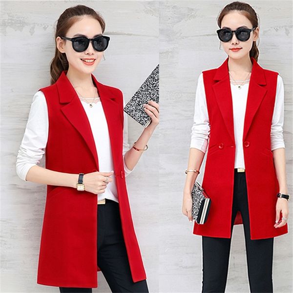spring women's suit collar vest korean fashion wild in the long section slim sleeveless vest waistcoat jacket al542, Black;white
spring women's suit collar vest korean fashion wild in the long section slim sleeveless vest waistcoat jacket al542, Black;white