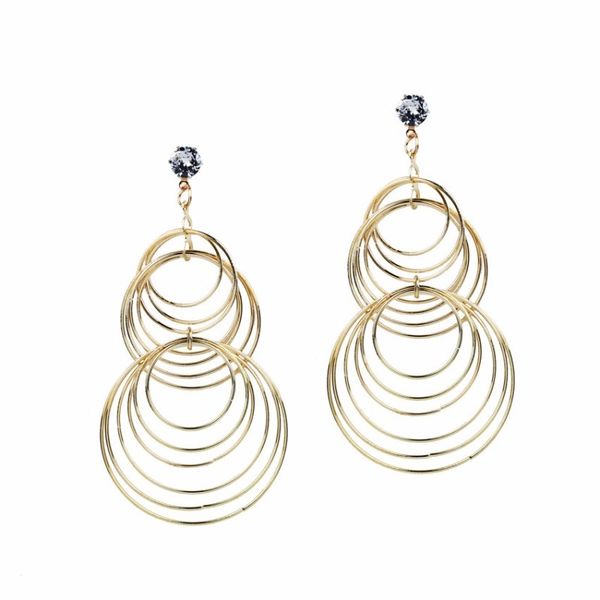european street patting style geometric earrings korean version personality long earrings exaggerated multi-layer rings earring, Golden;silver
european street patting style geometric earrings korean version personality long earrings exaggerated multi-layer rings earring, Golden;silver