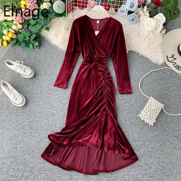 elnage autumn wine red temperament fishtail dress mermaid robe v-neck slim waist gold velvet vintage vestidos for women 5a751, Black;gray
elnage autumn wine red temperament fishtail dress mermaid robe v-neck slim waist gold velvet vintage vestidos for women 5a751, Black;gray