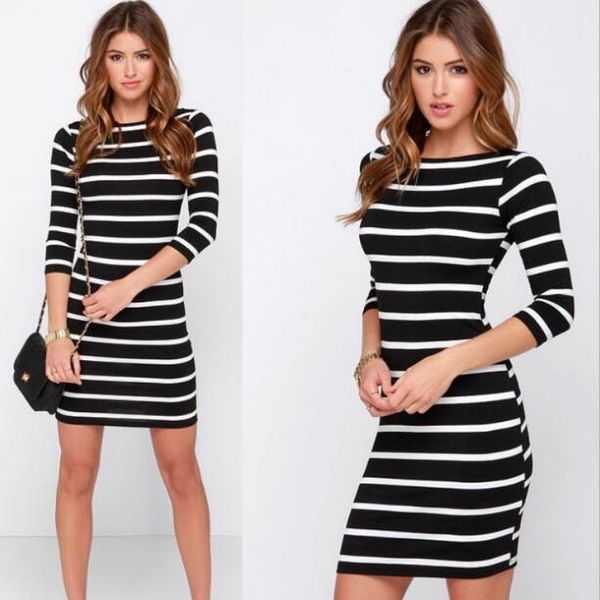 2019 new stylish dresses for women fashion beach casual club party dress half sleeve striped bodycon dress girls women clothing a16, Black;gray
2019 new stylish dresses for women fashion beach casual club party dress half sleeve striped bodycon dress girls women clothing a16, Black;gray