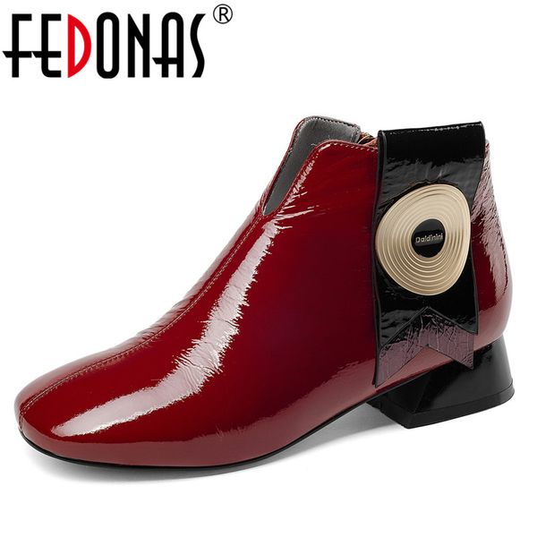 fedonas brand design new autumn winter women shoes high heels ankle boots chunky high heels patent leather ladies shoes woman, Black
fedonas brand design new autumn winter women shoes high heels ankle boots chunky high heels patent leather ladies shoes woman, Black