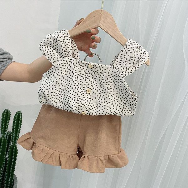 summer girl clothes suit set 2pcs new dot printed sling vest +shorts 2pcs kids children clothing outfits, White
summer girl clothes suit set 2pcs new dot printed sling vest +shorts 2pcs kids children clothing outfits, White