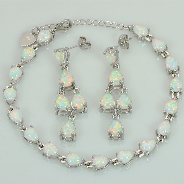 white water drop shaped fire opal 925 sterling sliver bracelet with earrings for women jset17120702, Golden;silver
white water drop shaped fire opal 925 sterling sliver bracelet with earrings for women jset17120702, Golden;silver