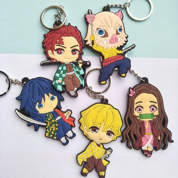 demon slayer keychain men key chain kamado nezuko agatsuma zenitsu tomioka giyuu fashion trend pvc key ring luggage tag llavero, Silver
demon slayer keychain men key chain kamado nezuko agatsuma zenitsu tomioka giyuu fashion trend pvc key ring luggage tag llavero, Silver