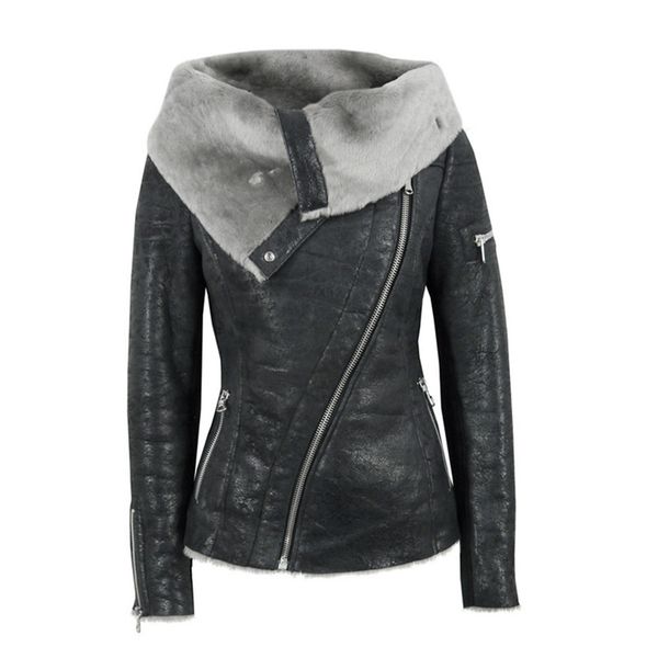 sisjuly winter fall 2019 fashion women's locomotive pu jackets ladies oversize leisure motorcycle jackets leather fleece outwear, Black;brown
sisjuly winter fall 2019 fashion women's locomotive pu jackets ladies oversize leisure motorcycle jackets leather fleece outwear, Black;brown