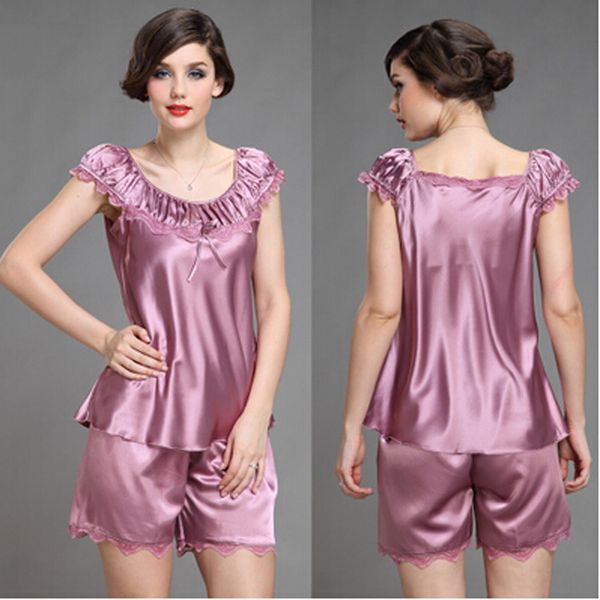 fashion summer silk pajama sets sleepwear short-sleeve women pajamas plus size embroidered lace nightgown chiffon, Black;red
fashion summer silk pajama sets sleepwear short-sleeve women pajamas plus size embroidered lace nightgown chiffon, Black;red