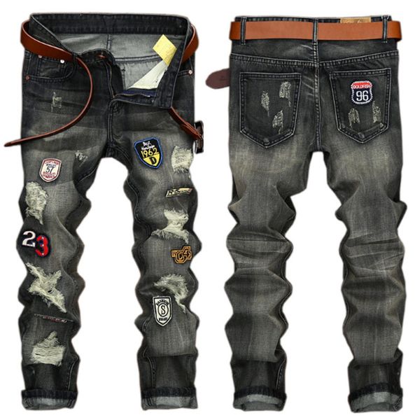 new designer men's jeans mens distressed ripped skinny jeans classic washed slim moto biker causal mens denim pants hip hop men jeans 0, Blue
new designer men's jeans mens distressed ripped skinny jeans classic washed slim moto biker causal mens denim pants hip hop men jeans 0, Blue