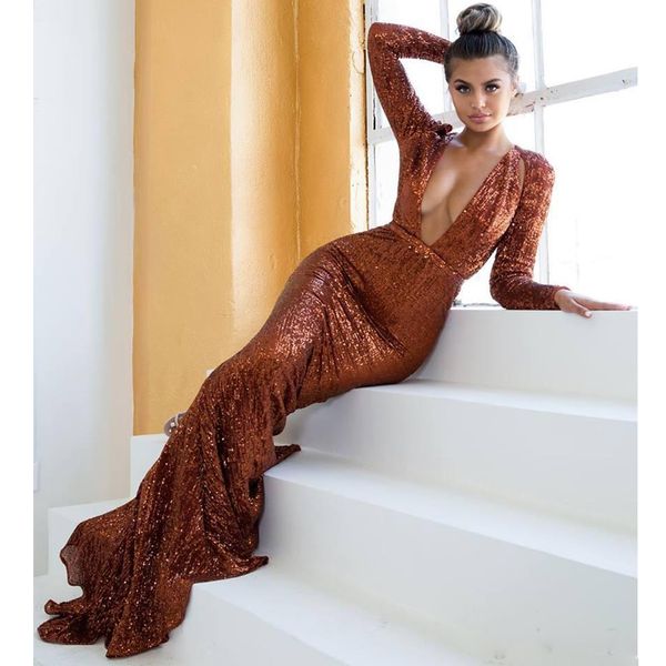 bling bling sequined mermaid evening dresses with long sleeve deep v-neck zipper back celebrity gown sweep train prom gowns, Black;red
bling bling sequined mermaid evening dresses with long sleeve deep v-neck zipper back celebrity gown sweep train prom gowns, Black;red