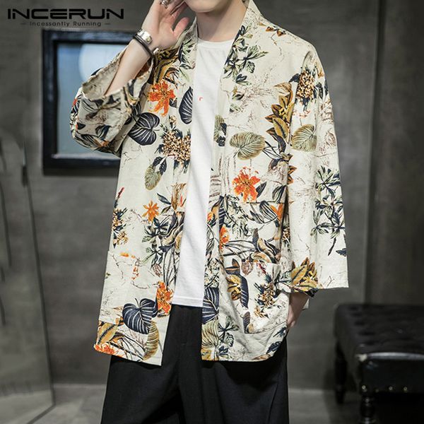 incerun ethnic style men shirt printing 2020 stand collar open stitch casual cotton retro cardigan 3/4 sleeve kimono camisa, White;black
incerun ethnic style men shirt printing 2020 stand collar open stitch casual cotton retro cardigan 3/4 sleeve kimono camisa, White;black