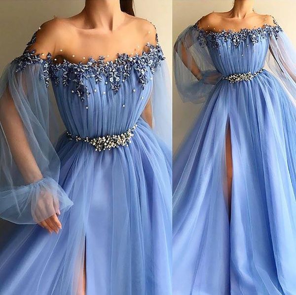 gorgeous beading crystal long prom dresses elegant appliques evening dresses long illusion cap sleeve party dresses, Black
gorgeous beading crystal long prom dresses elegant appliques evening dresses long illusion cap sleeve party dresses, Black