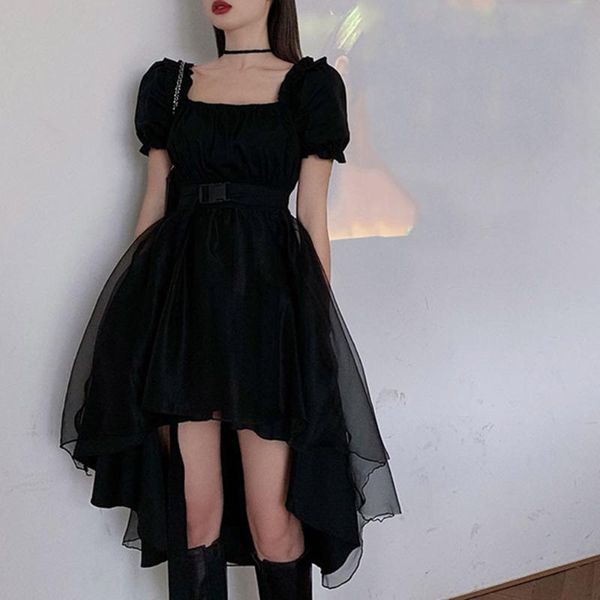 rosetic asymmetric mesh gothic dress women puff sleeve vintage square neck high waist summer fashion vintage retro party 2020, Black;gray
rosetic asymmetric mesh gothic dress women puff sleeve vintage square neck high waist summer fashion vintage retro party 2020, Black;gray