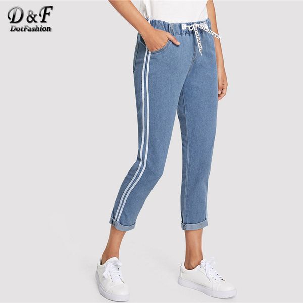 dotfashion blue striped side knot front jeans woman 2019 autumn casual elastic waist pants crop jeans for women denim trousers
dotfashion blue striped side knot front jeans woman 2019 autumn casual elastic waist pants crop jeans for women denim trousers