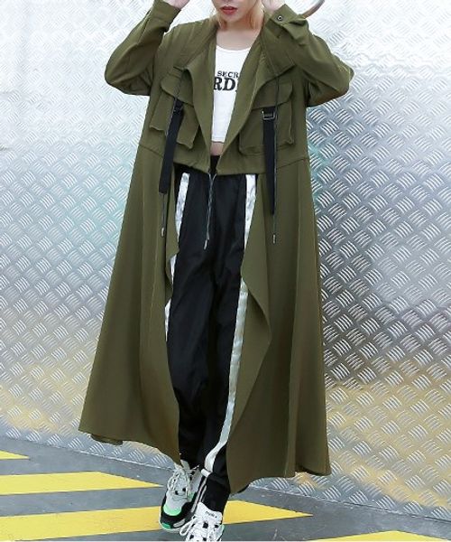 autumn new women fashion windbreaker pockets long sleeve turn-down pocket casual trench army green long asymmetric coats, Tan;black
autumn new women fashion windbreaker pockets long sleeve turn-down pocket casual trench army green long asymmetric coats, Tan;black