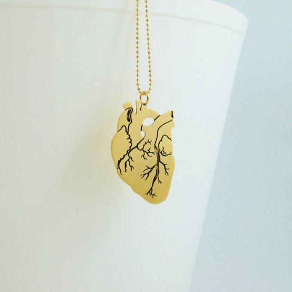 anatomical heart gold necklace - cardiology pendant - medical - biology necklace 12pcs/lot, Silver
anatomical heart gold necklace - cardiology pendant - medical - biology necklace 12pcs/lot, Silver
