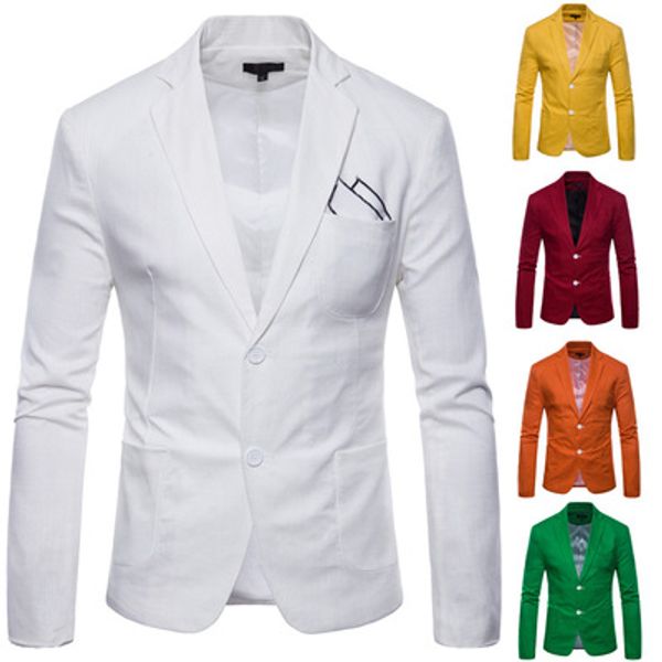 white cotton linen lightweight suit jacket men new slim fit casual blazer jackets mens party wedding groom blazer hombre, White;black
white cotton linen lightweight suit jacket men new slim fit casual blazer jackets mens party wedding groom blazer hombre, White;black