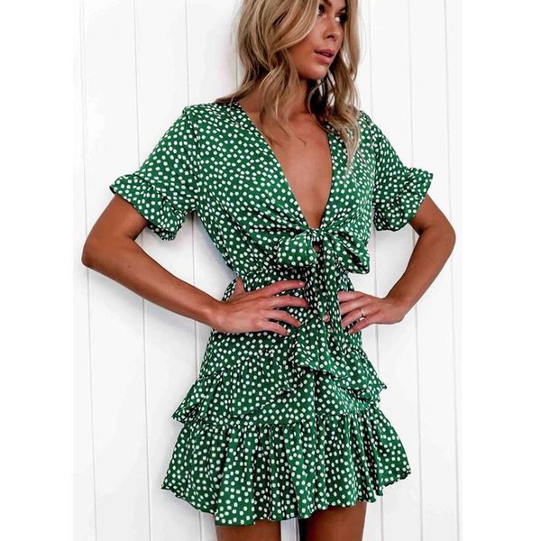 2020 fashion women polka dot boho ruffle mini dress knot v-neck party summer beach holiday dresses sundress, Black;gray
2020 fashion women polka dot boho ruffle mini dress knot v-neck party summer beach holiday dresses sundress, Black;gray