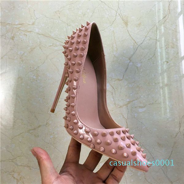 fashion women lady nude spikes leather poined toes high heeled heels shoes stiletto heel shoes pump 12cm 10cm c01, Black
fashion women lady nude spikes leather poined toes high heeled heels shoes stiletto heel shoes pump 12cm 10cm c01, Black