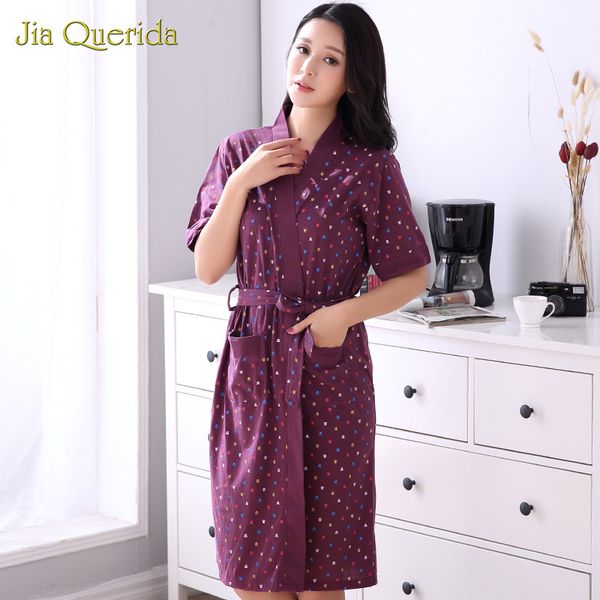 new plus size pajamas women summer shorts bathrobes cotton lingerie bathrobe cotton home clothes kimono floral female bath robes, Black;red
new plus size pajamas women summer shorts bathrobes cotton lingerie bathrobe cotton home clothes kimono floral female bath robes, Black;red