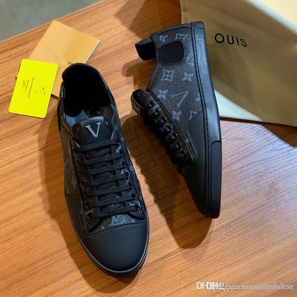 fashion luxury youth shoes men sneakers genuine leather lace-up basketball running shoes of size 38-45, Black