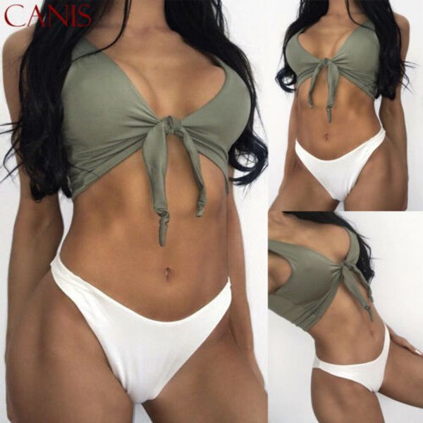 new 2019 summer women tie knot front high waist bandage 2pcs bikini set swimsuit beachwear bathing suit
new 2019 summer women tie knot front high waist bandage 2pcs bikini set swimsuit beachwear bathing suit