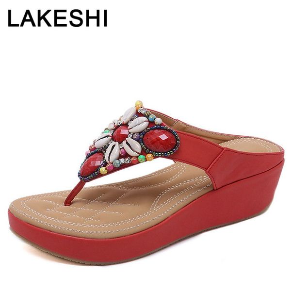 2020 new women sandals bohemian beaded platform flats beach flip flops sandals wedge shoes women slippers large size 35-42, Black
2020 new women sandals bohemian beaded platform flats beach flip flops sandals wedge shoes women slippers large size 35-42, Black