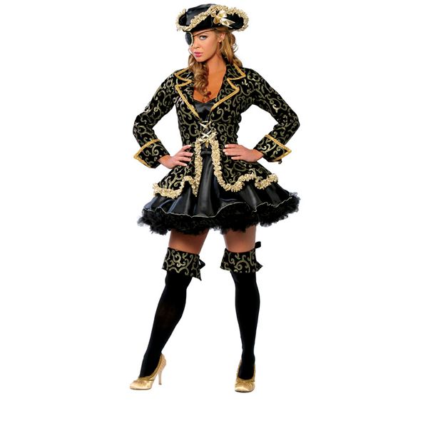 aaapirate wench lady halloween cosplay costume set for adults women nightclub wear party dress outfit with hat patch, Black;red
aaapirate wench lady halloween cosplay costume set for adults women nightclub wear party dress outfit with hat patch, Black;red