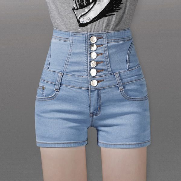 women's jean shorts 2019 korean large size fashion buttons pockets summer polyester personality women's high waist shorts, White;black
women's jean shorts 2019 korean large size fashion buttons pockets summer polyester personality women's high waist shorts, White;black