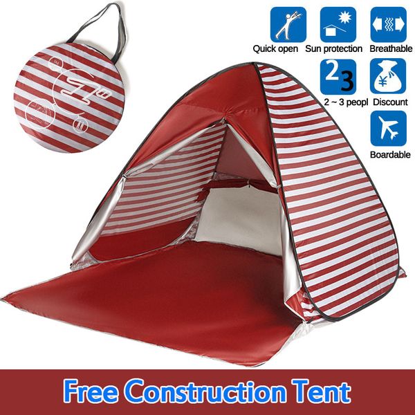 2s -up open outdoor beach tent 2-3 person camping fishing travel portable waterproof uv-protective tent shelter with bag
2s -up open outdoor beach tent 2-3 person camping fishing travel portable waterproof uv-protective tent shelter with bag
