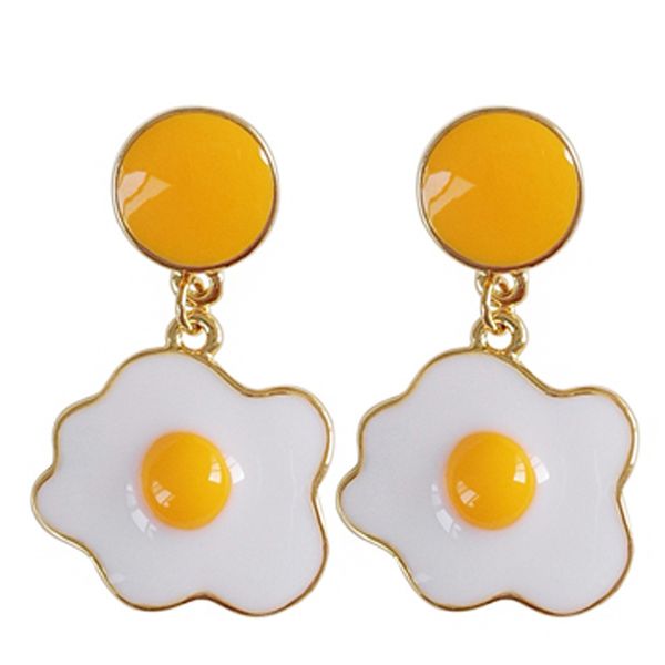 punk cute oil enamel yellow poached egg clip earrings no pierced ears summer earrings for women girls brincos, Silver
punk cute oil enamel yellow poached egg clip earrings no pierced ears summer earrings for women girls brincos, Silver
