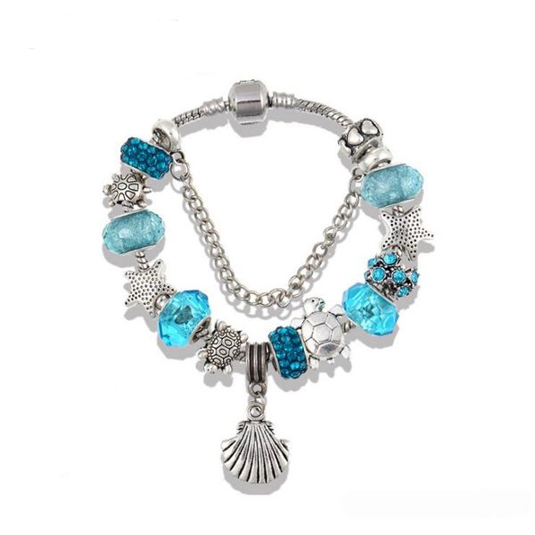 2019 new luxury fashion for pandora brand diy blue white crystal coloured glaze beads sea turtles shell owl pendant bracelet, Golden;silver
2019 new luxury fashion for pandora brand diy blue white crystal coloured glaze beads sea turtles shell owl pendant bracelet, Golden;silver