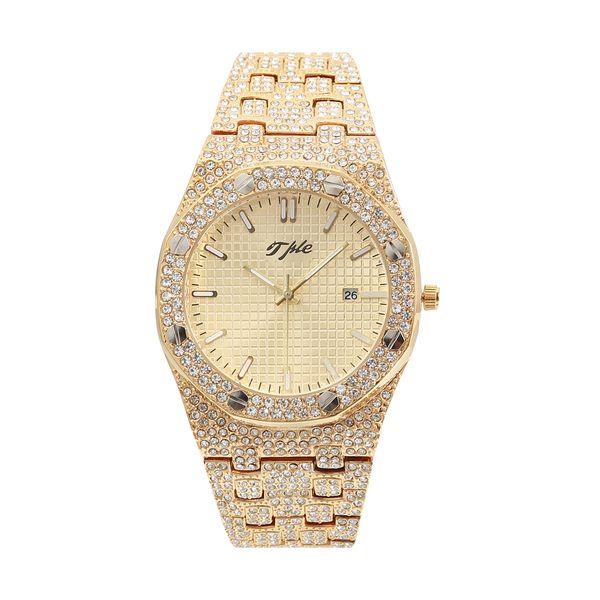 all diamond watches round luxury men's watch hip hop men's fashion date quartz iced out bling watch, Slivery;brown
all diamond watches round luxury men's watch hip hop men's fashion date quartz iced out bling watch, Slivery;brown