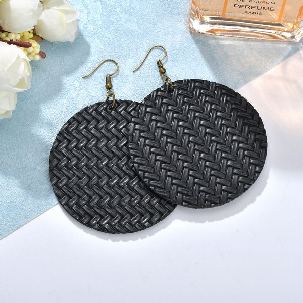 2019 fashion round pu leather earrings woman handmade drop big earrings dangle looking beauty jewelry accessories gifts, Silver 
2019 fashion round pu leather earrings woman handmade drop big earrings dangle looking beauty jewelry accessories gifts, Silver