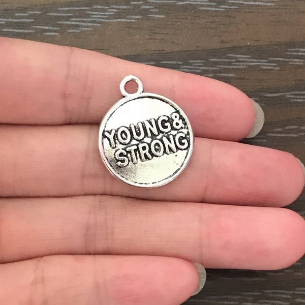 letter charm round shape with letter young strong charm antique silver charms for bracelet necklace earrings bookmark zipper pulls jewelry, Bronze;silver
letter charm round shape with letter young strong charm antique silver charms for bracelet necklace earrings bookmark zipper pulls jewelry, Bronze;silver