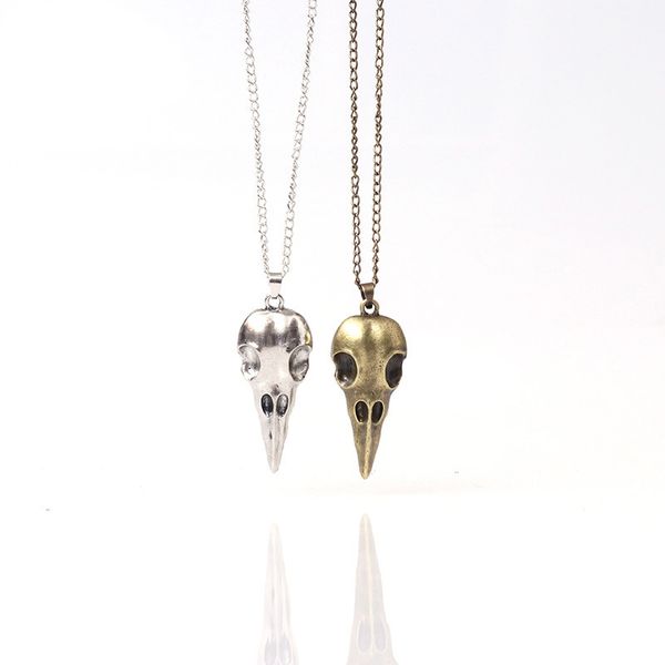 halloween style crow skull pendant necklace for men women punk metal ancient copper & silver color fashion jewelry kcn254
halloween style crow skull pendant necklace for men women punk metal ancient copper & silver color fashion jewelry kcn254