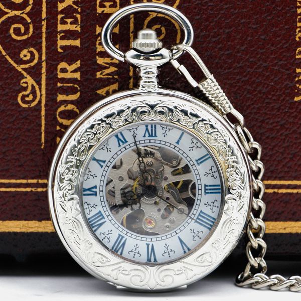 5pcs silver roman numberal automatic skeleton mechanical pocket&fob watches with fob watches men women necklace chain pjx054, Slivery;golden
5pcs silver roman numberal automatic skeleton mechanical pocket&fob watches with fob watches men women necklace chain pjx054, Slivery;golden