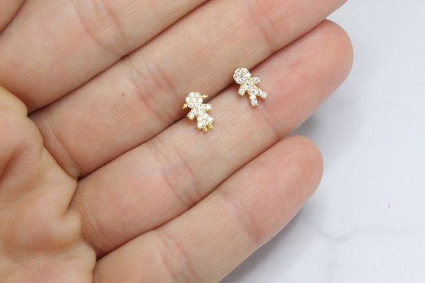 real 925 sterling silver mini boy girl charm jewelry paved cz sweet adorable girl jewelry cute boy cute earring, Golden;silver
real 925 sterling silver mini boy girl charm jewelry paved cz sweet adorable girl jewelry cute boy cute earring, Golden;silver