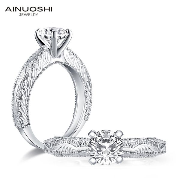 ainuoshi 925 sterling silver vintage 1.0ct round cut обручальное кольцо сона имитация алмазный пасьянс кольца обручальные кольца ювелирные и, Golden;silver
ainuoshi 925 sterling silver vintage 1.0ct round cut обручальное кольцо сона имитация алмазный пасьянс кольца обручальные кольца ювелирные и, Golden;silver