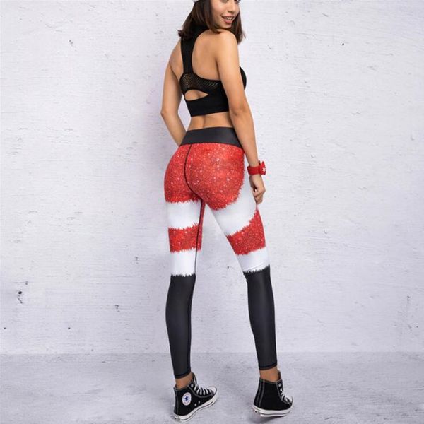 2019 women christmas yoga pants high waist elastic fitness sport leggings tights slim running stripe trouser medias de mujer, White;red
2019 women christmas yoga pants high waist elastic fitness sport leggings tights slim running stripe trouser medias de mujer, White;red
