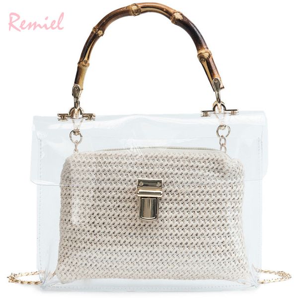 transparent jelly handbag 2019 fashion new tote bag pvc women's designer handbag lock chain shoulder messenger bags
transparent jelly handbag 2019 fashion new tote bag pvc women's designer handbag lock chain shoulder messenger bags