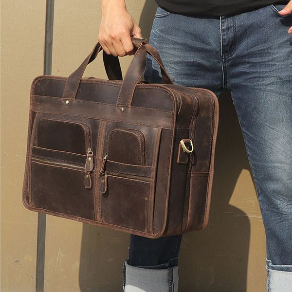 men's briefcase real crazy horse leather male messenger shoulder portfolio lapbag case office handbag
men's briefcase real crazy horse leather male messenger shoulder portfolio lapbag case office handbag