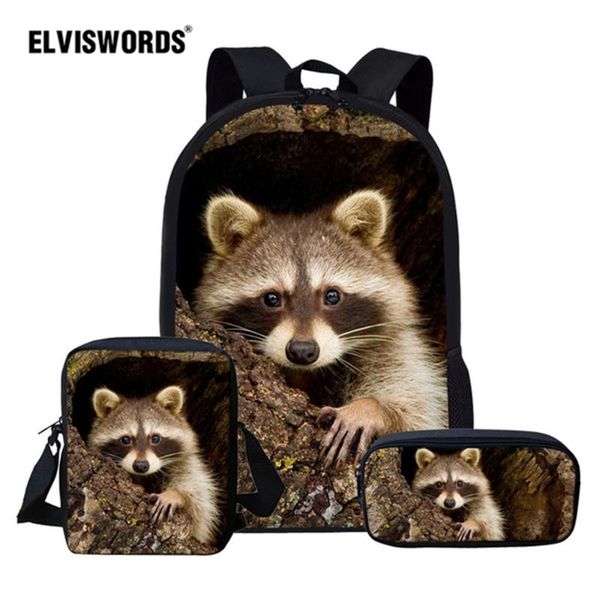 elviswords cute raccoon school bag set for girl boys kids backpacks children's travel bag teen student book mochila escolar
elviswords cute raccoon school bag set for girl boys kids backpacks children's travel bag teen student book mochila escolar