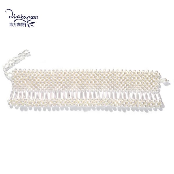 dvacaman simulated pearl wide layered choker necklace handmade chunky statement necklace women wedding party jewelry wholesale, Silver
dvacaman simulated pearl wide layered choker necklace handmade chunky statement necklace women wedding party jewelry wholesale, Silver