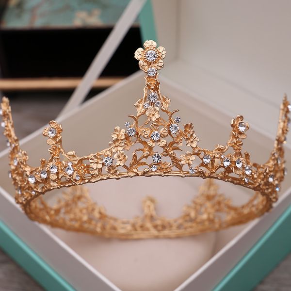 jonnafe baroque gold flower women round crown princess tiara rhinestone bridal hairband wedding jewelry hair accessories, Golden;white
jonnafe baroque gold flower women round crown princess tiara rhinestone bridal hairband wedding jewelry hair accessories, Golden;white